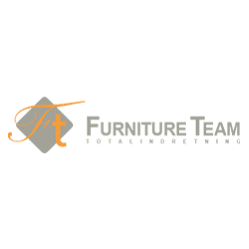 Furniture team logo i orange og grå